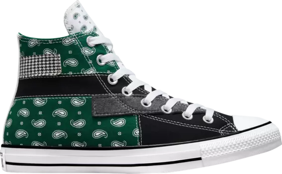 Кроссовки Converse Chuck Taylor All Star High Hacked Patterns - Paisley, зеленый