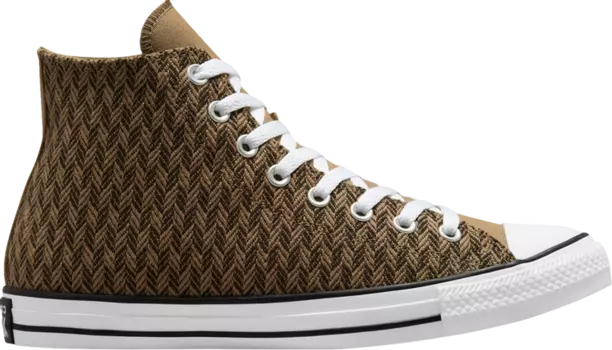 Кроссовки Converse Chuck Taylor All Star High Herringbone - Sand Dune, коричневый