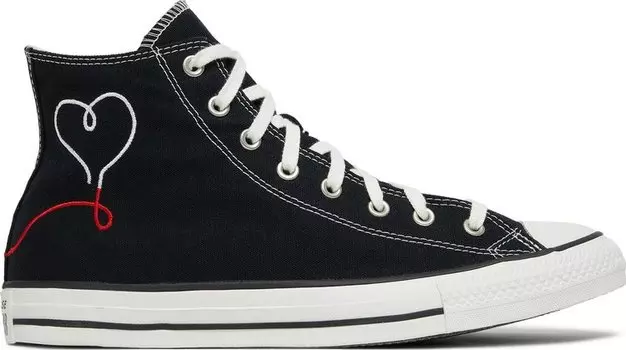 Кроссовки Converse Chuck Taylor All Star High Made with Love - Black, черный