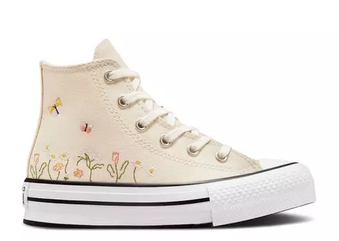 Кроссовки Converse Chuck Taylor All Star Lift Platform High Ps 'Floral Embroidery - Natural Ivory', кремовый