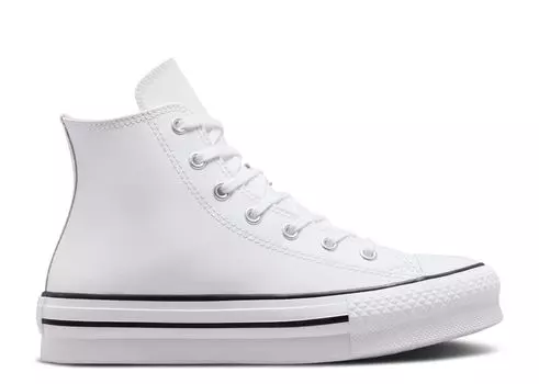 Кроссовки Converse Chuck Taylor All Star Lift Platform Leather High Gs 'White Natural Ivory', белый