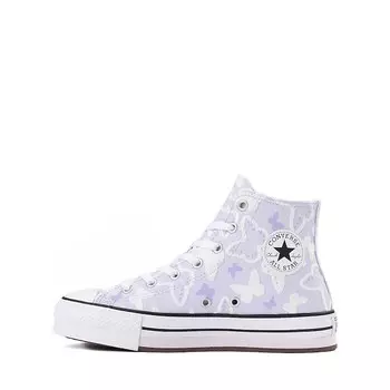 Кроссовки Converse Chuck Taylor All Star Lift High-Top Flocked Butterflies Sneaker, цвет Blueberry Ice