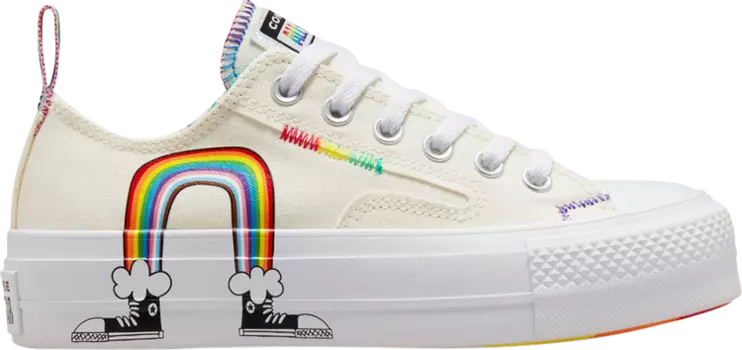 Кроссовки Converse Chuck Taylor All Star Lift Platform Low Pride, кремовый