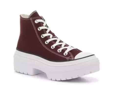 Кроссовки Converse Chuck Taylor All Star Lugg Heel High-Top — женские, бордовые