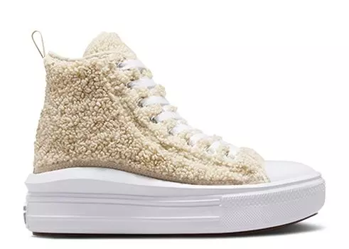 Кроссовки Converse Chuck Taylor All Star Move Platform High Gs 'Sherpa - Beach Stone', кремовый