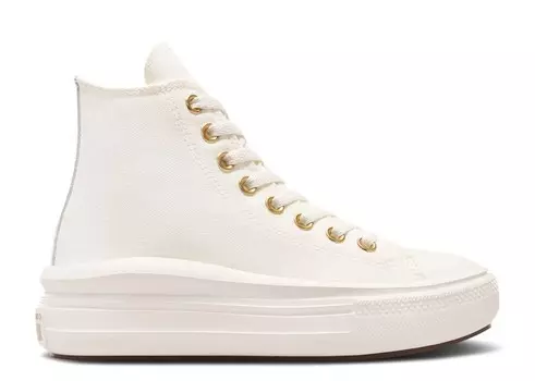 Кроссовки Converse Chuck Taylor All Star Move Platform High GS, цвет Tonal Canvas Egret Metallic Light Gold