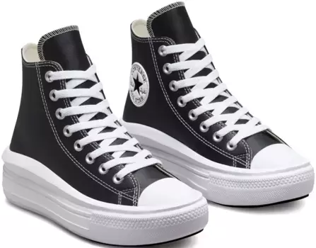 Кроссовки Converse "CHUCK TAYLOR ALL STAR MOVE PLATFORM LEATHER", черно-белый