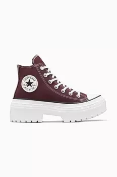 Кроссовки Converse Chuck Taylor All Star на каблуке с проушинами, гранатовый
