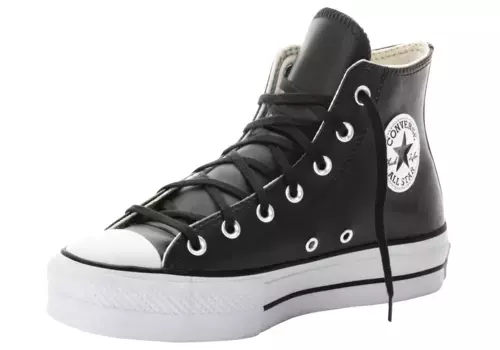Кроссовки Converse "CHUCK TAYLOR ALL STAR PLATFORM LEATHER", черно-белый