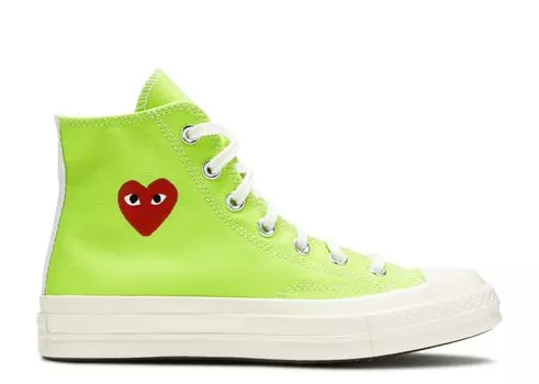 Кроссовки Converse Comme Des Garons Play X Chuck 70 High 'Bright Green', зеленый