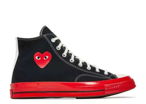 Кроссовки Converse Comme Des Garons Play X Chuck 70 High 'Black Red', черный