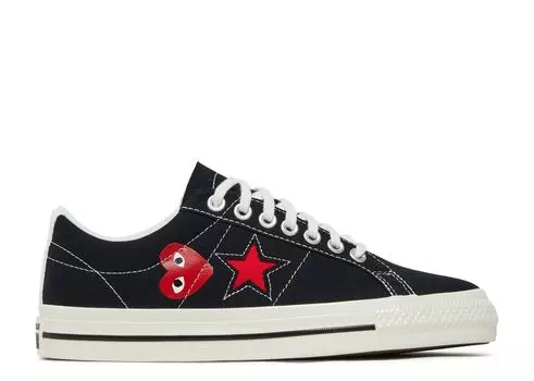 Кроссовки Converse Comme Des Garons Play X One Star 'Black White', черный