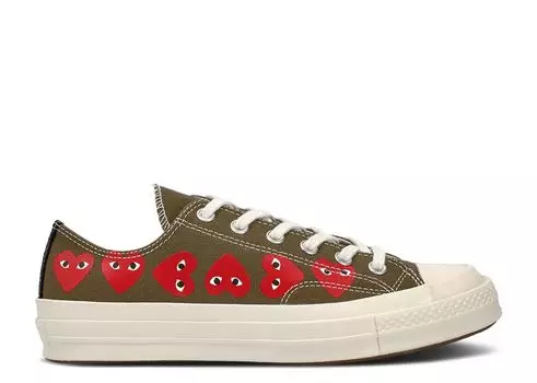 Кроссовки Converse Comme Des Garons Play X Chuck 70 Low Top 'Multi Heart', коричневый