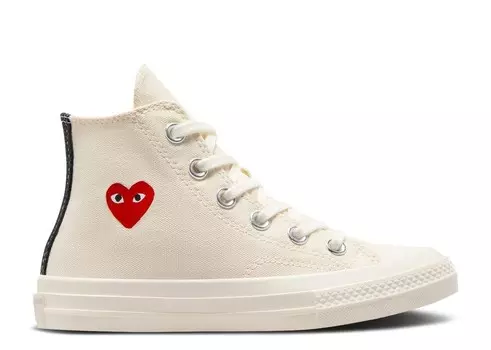 Кроссовки Converse Comme Des Garons PLAY X Chuck 70 High PS, цвет Single Heart Milk