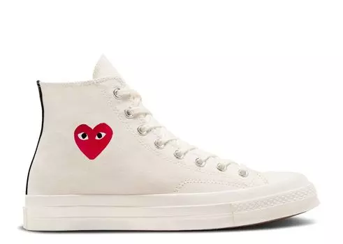 Кроссовки Converse Comme Des Garons PLAY X Chuck 70 High, цвет Single Heart Milk