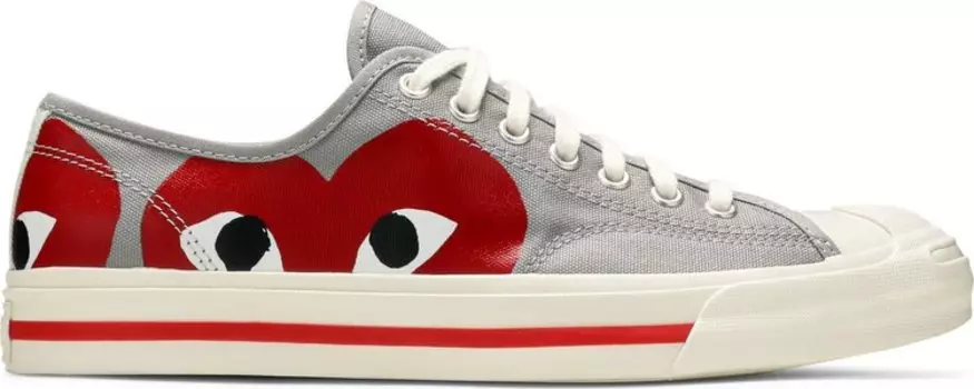 Кроссовки Converse Comme des Garons PLAY x Jack Purcell Drizzle Red, серый