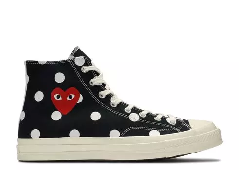 Кроссовки Converse Comme Des Garons X Chuck Taylor All Star 70 Hi 'Black Polka Dot', черный