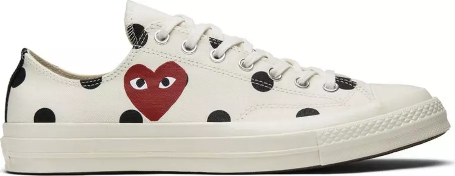 Кроссовки Converse Comme des Garons x Chuck Taylor All Star 70 Low Polka Dot, кремовый