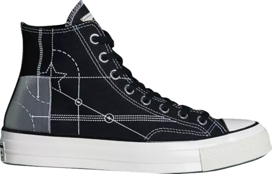 Кроссовки Converse END x Chuck 70 High Blueprint, черный