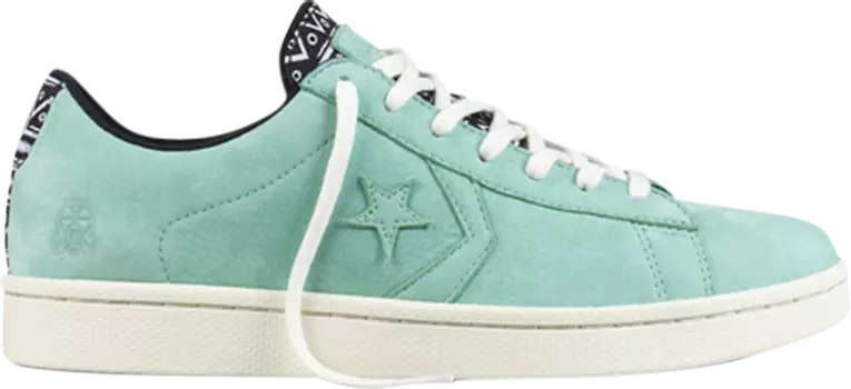 Кроссовки Converse Footpatrol x Pro Leather Low Mali Print - Spearmint Green, зеленый