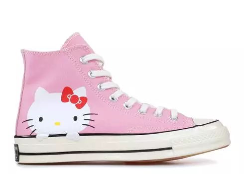 Кроссовки Converse Hello Kitty X Chuck 70 Canvas Hi Top 'Prism Pink', розовый