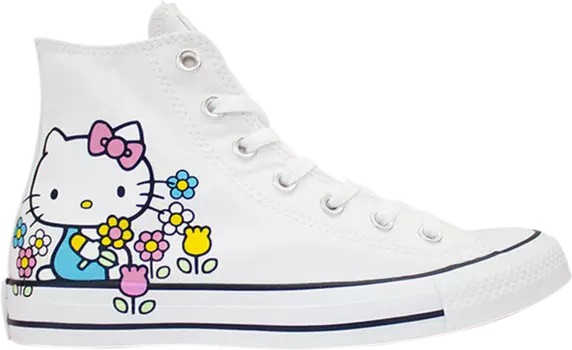 Кроссовки Converse Hello Kitty x Chuck Taylor All Star High Flowers, белый