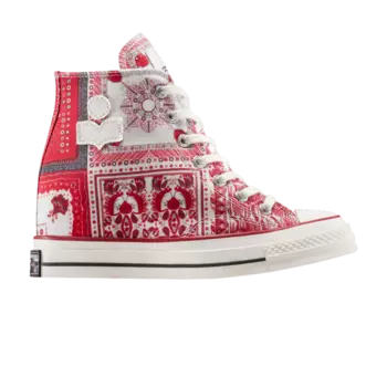 Кроссовки Converse Isabel Marant x Wmns Chuck 70 Wedge Platform High 'Red Bandana Scarf', красный