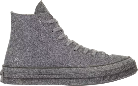 Кроссовки Converse J.W. Anderson x Chuck 70 Hi Top Felt, серый