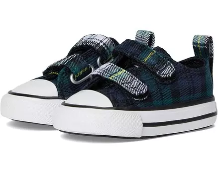 Кроссовки Converse Kids Chuck Taylor All Star Plaid Easy-On, цвет Dragon Scale/Navy/White