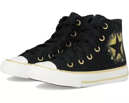 Кроссовки Converse Kids Chuck Taylor All Star, цвет Black/Gold/White