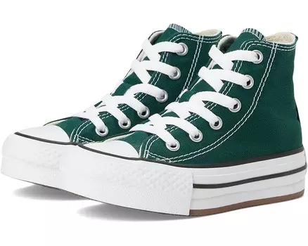Кроссовки Converse Kids Chuck Taylor All Star Eva Lift, цвет Green Envy/White/Natural Ivory