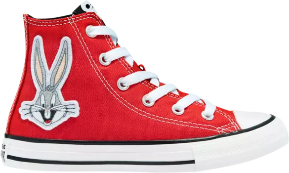 Кроссовки Converse Looney Tunes x Chuck Taylor All Star High PS 80th Anniversary - Bugs Bunny Patch, красный