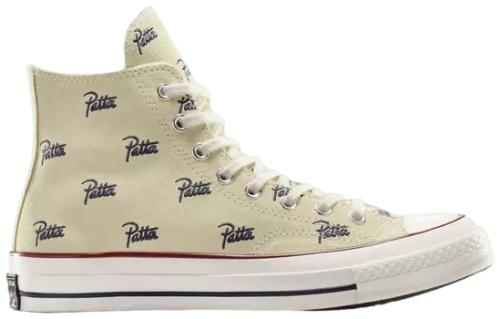 Кроссовки Converse Patta x Chuck 70 High 'Mini Logo Pack - Natural Ivory', кремовый