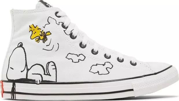 Кроссовки Converse Peanuts x Chuck Taylor All Star High Snoopy and Woodstock, белый