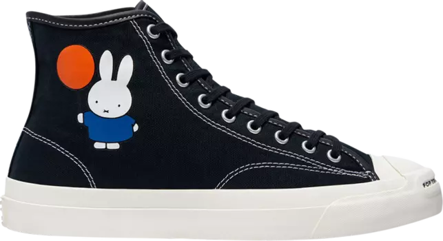 Кроссовки Converse POP Trading Company x Jack Purcell Pro High Miffy - Black, черный
