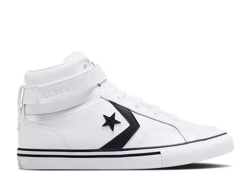 Кроссовки Converse Pro Blaze Strap Leather High Gs 'White Black', белый