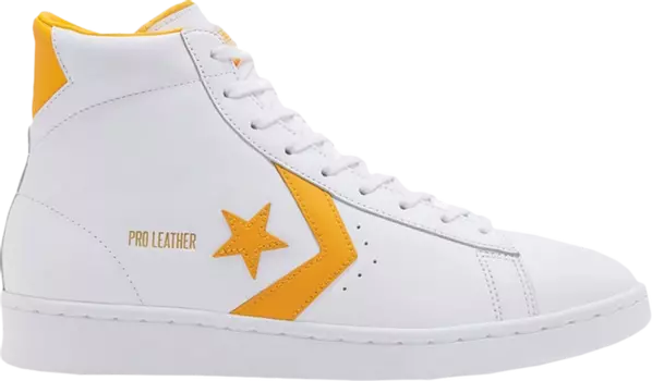 Кроссовки Converse Pro Leather High White Amarillo, белый