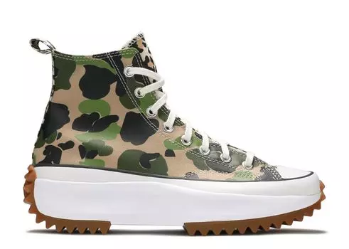 Кроссовки Converse Run Star Hike High 'Archive Print Camo', зеленый