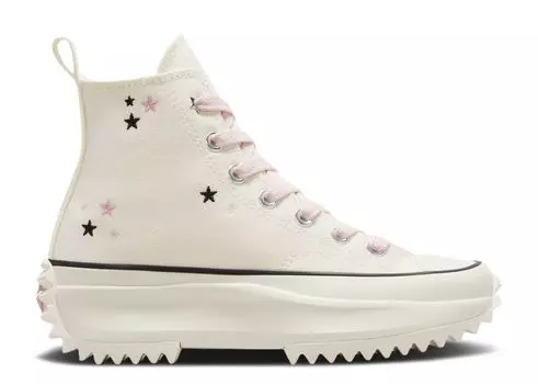 Кроссовки Converse Run Star Hike Platform High, цвет Embroidered Stars Egret Lotus Pink