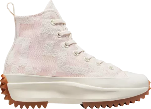 Кроссовки Converse Run Star Hike Platform High Egret Pink Clay, белый