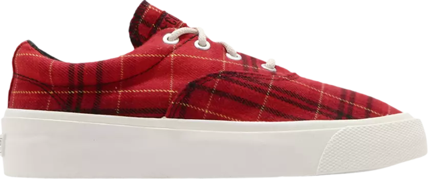 Кроссовки Converse Skid Grip Low Twisted Plaid - Haute Red, красный