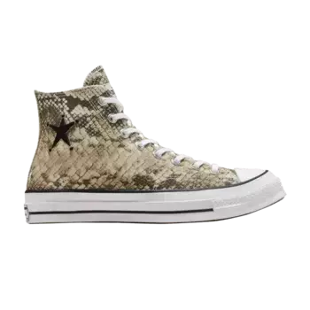 Кроссовки Converse Stussy x Chuck 70 High Snakeskin, желто-коричневый