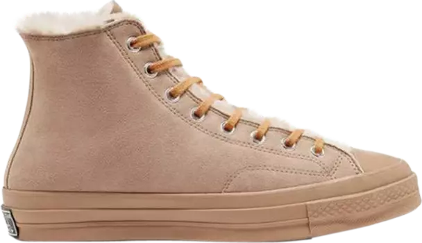 Кроссовки Converse Tri Panel x Chuck 70 Hi Khaki Shearling, загар
