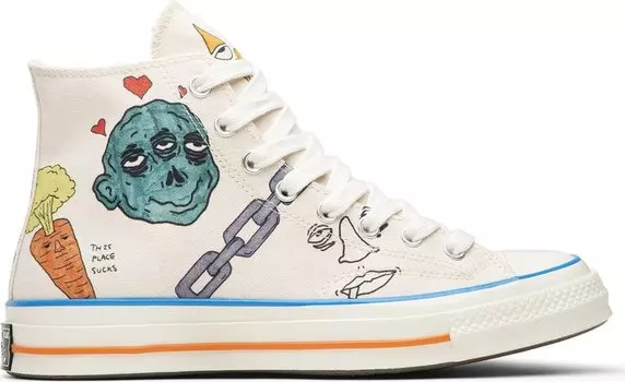 Кроссовки Converse Tyler, The Creator x Foot Locker x Chuck 70 Artist Series, кремовый