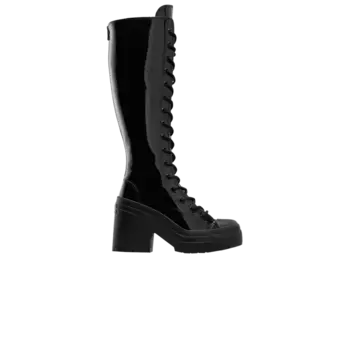 Кроссовки Converse Wmns Chuck 70 De Luxe Heel XX Platform High Triple Black Patent, черный
