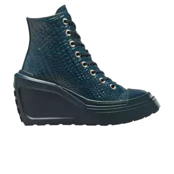 Кроссовки Converse Wmns Chuck 70 De Luxe Wedge Platform High Into The Void Croc, бирюзовый