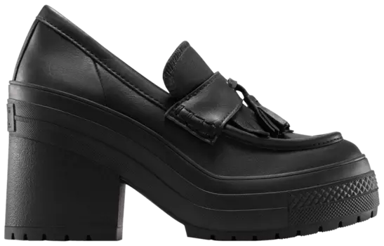 Кроссовки Converse Wmns Chuck 70 De Luxe Heel Loafer Platform Low 'Triple Black', черный