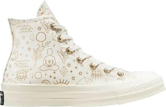 Кроссовки Converse Wmns Chuck 70 High Golden Elements, кремовый