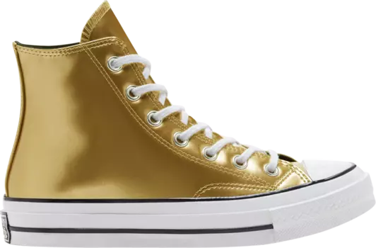 Кроссовки Converse Wmns Chuck 70 High Industrial Glam - Metallic Gold, золотой