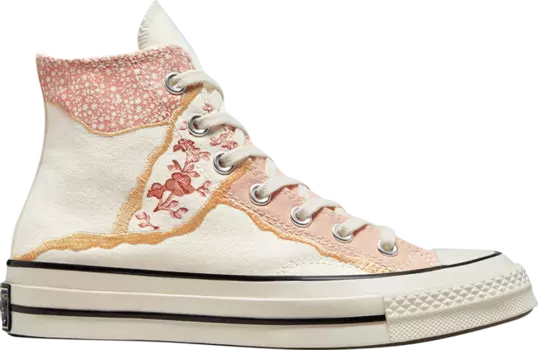Кроссовки Converse Wmns Chuck 70 High Metallic Floral, кремовый